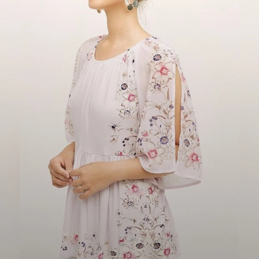 Anthropologie One September Garden Border Blouse - Medium